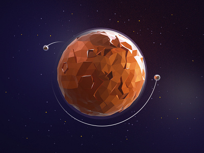 Mars in Low Poly Style