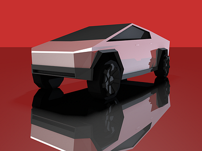 Tesla Cybertruck Low Poly 3d 3dillustration 3dmodeling car cinema4d cyberpunk diorama illustration isometric lowpoly lowpolyart render renders tesla