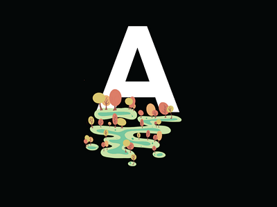 Environment Illustration Letter A