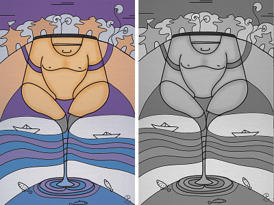 Sumo Fighter art artist artwork color concept art design illustration imagination japan painting vector