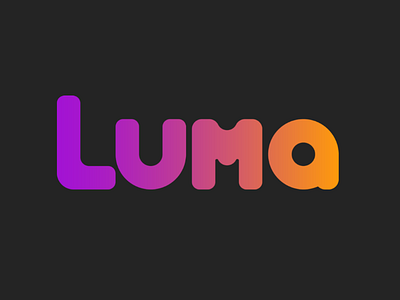 Luma dark flat gradient logo minimal