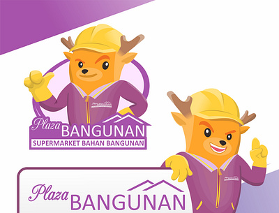 Plaza Bangunan Mascot Competition animation design flat illustration illustrator logo vector