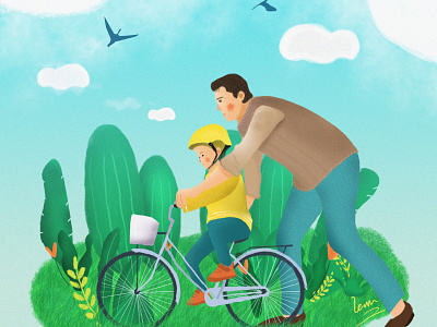 Father's day illustration design illustration