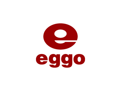 Eggo egg ego logo red spoon symbol