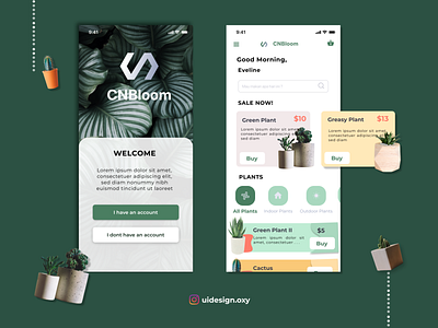 Plant Shop App - Mobile Apps UI Design Concept design illustration mobile app mobile ui plant shop app plants ui uidesign uiuxdesign uxui