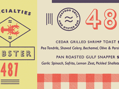 Gill Sans Specimen fonts.com gill sans picnic seafood textured type