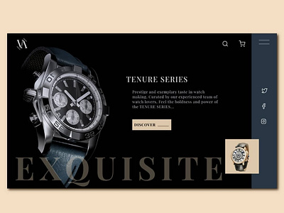 Luxury Wrist Watch Ecommerce Landing Page design ecommerce landing page landingpage online shop ui