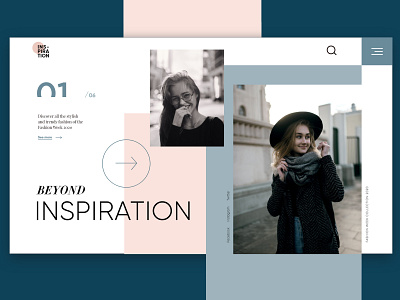 Inspiration Fashion UI design minimal ui web website