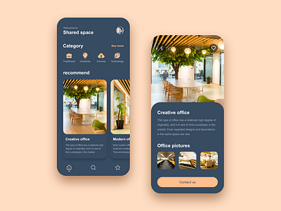 Mobile APP UI - Office app design typography ui ux