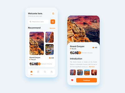 Mobile APP UI - Attractions