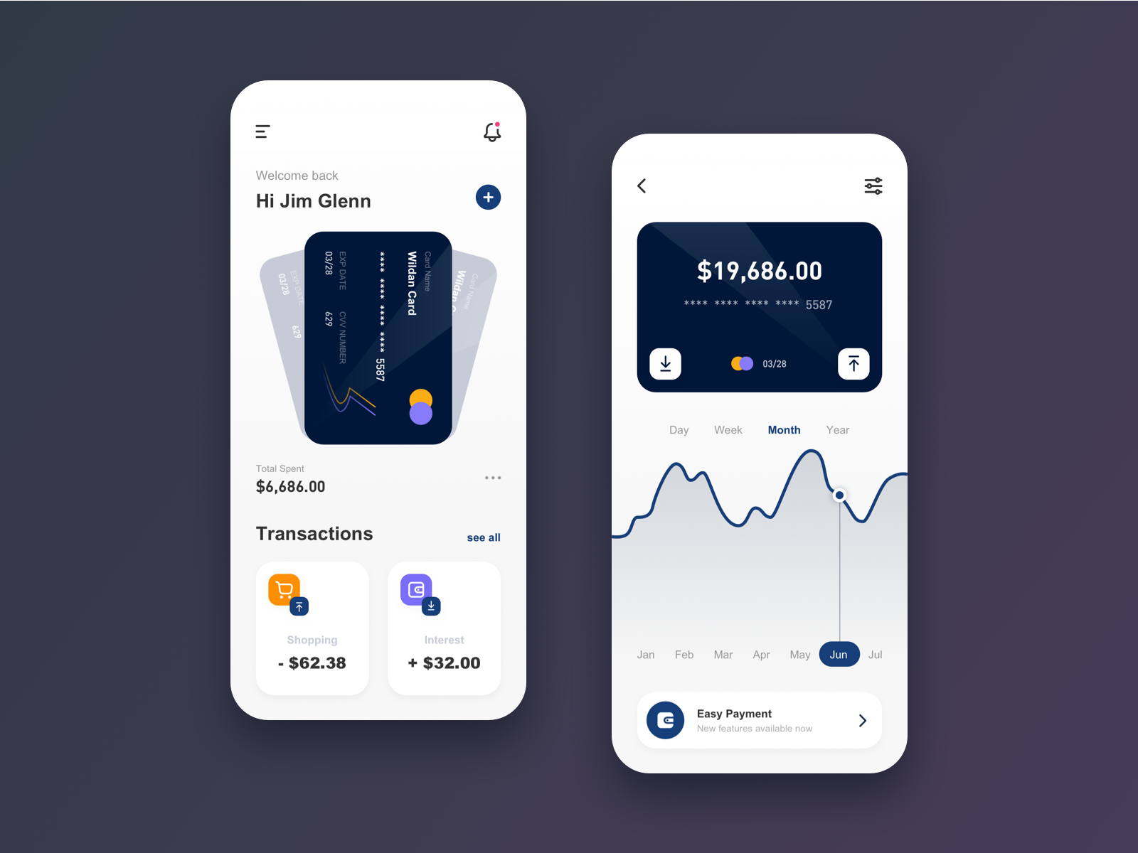 Mobile APP UI - Wallet by 大漠飞鹰CYSJ on Dribbble