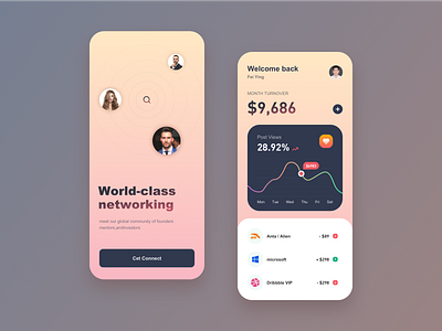 Mobile APP UI - Wallet app design typography ui ux