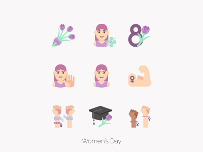 Women's Day iconography icons iconset illustrations svg woman woman illustration women women empowerment womens day