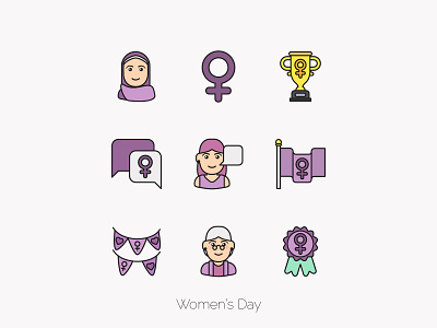 Women's Day iconography icons iconset illustrations svg woman woman illustration women women empowerment womens day