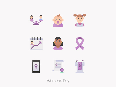 Women's Day iconography icons iconset illustrations svg woman woman illustration women women empowerment womens day