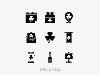 St Patrick's Day celebration holyday icon icon set iconography icons illustration ireland irish st patrick st patricks st patricks day svg icons