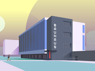 Bauhaus architect architects architectural architecture bauhaus illustration