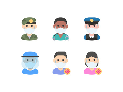 Covid Avatars avatar avatar icons avatars icon icondesign icons iconset medic medical svg