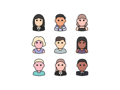 Avatars FilledOutline ai avatar avatar design avatar icons avatardesign avatars design icon iconography icons iconset illustration people people icons people illustration peoples png svg icons vector