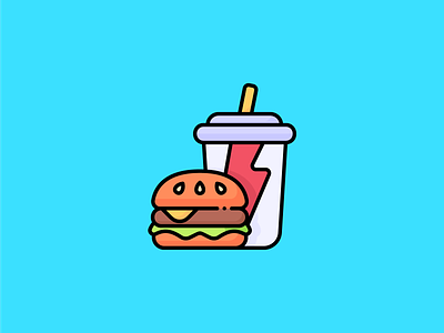 Fast Food Icon burger burger logo eat fastfood food hamburger hamburger icon icon iconography icons iconset junkfood logo lunch