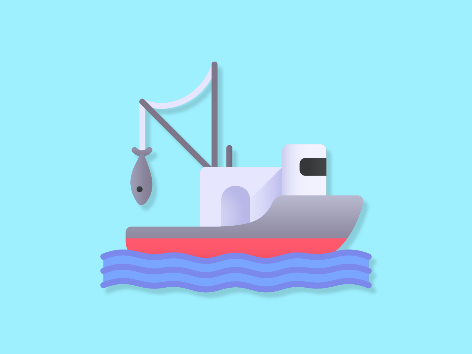 Fishing Boat Icon by Jesus C. Romero on Dribbble