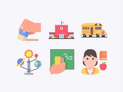 Back to School Icon Set backtoschool blackboard business college education educational erase eraser icon icon design icon set iconography icons icons pack icons set iconset school sun teacher universe