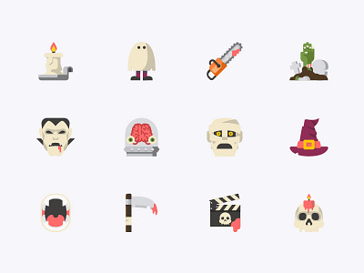 Halloween Icons ghost halloween halloween design halloween party horror art horror movies icon icon design icon set iconography icons monster mummy spooky terror vampire witch zombie