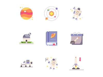 Space Exploration Icon Pack icon design