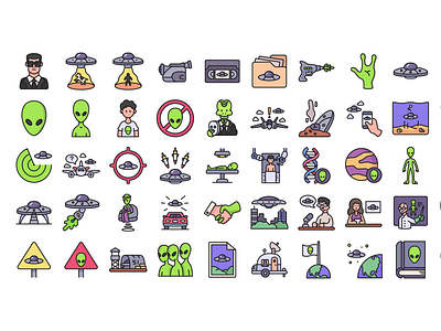 UFO and Alien Icons