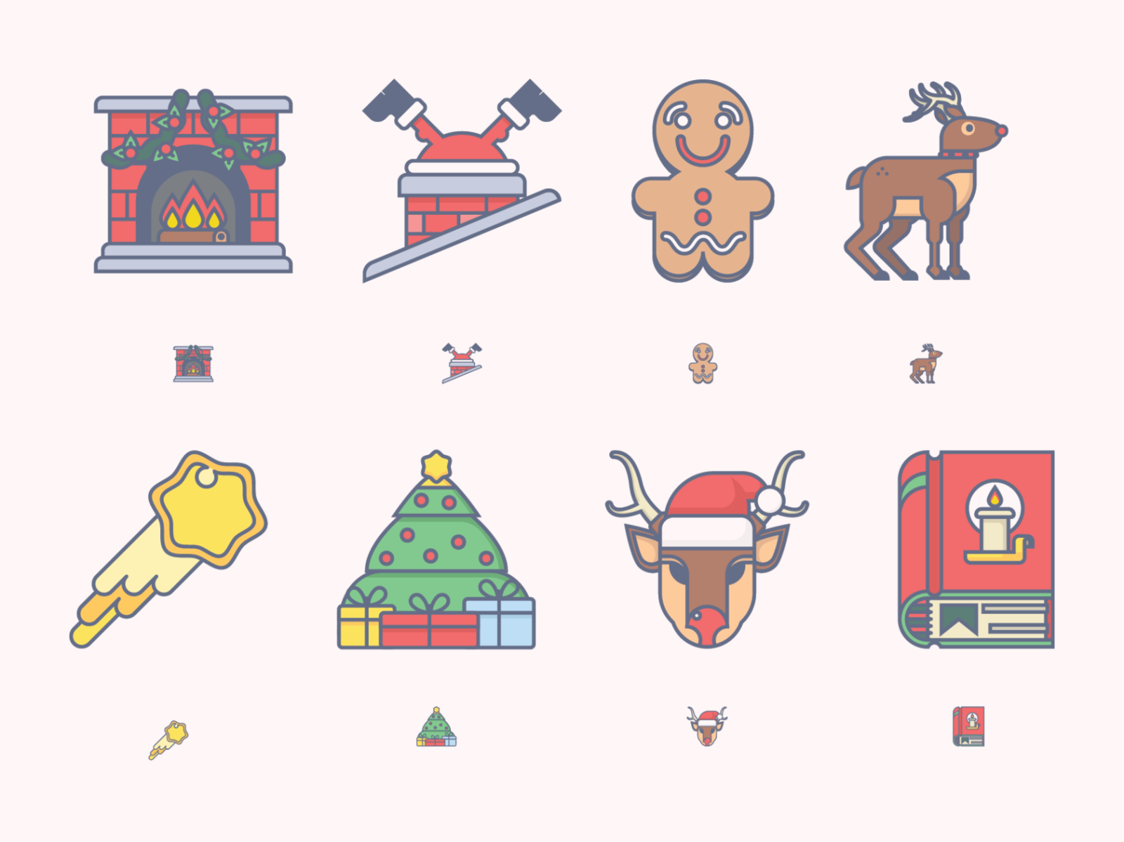 Download Christmas Vector Icons By Jesus C Romero On Dribbble PSD Mockup Templates