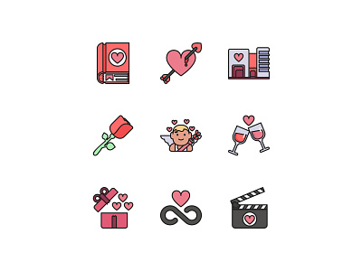 Valentine's Day Icon Set