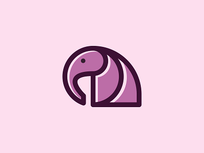 Elephant simple mascot Logo