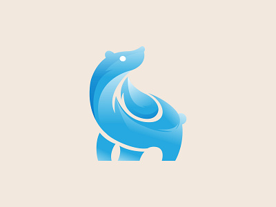 polar bear water drop logo
