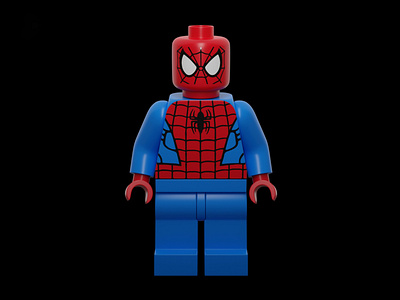 Lego spider man 3d blender design illustration