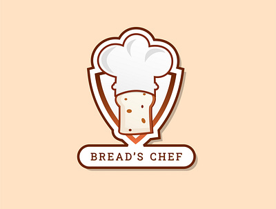 Logo Bread's Chef adobexd branding bread chef coreldraw design flatdesign icon illustration logo uiux vector