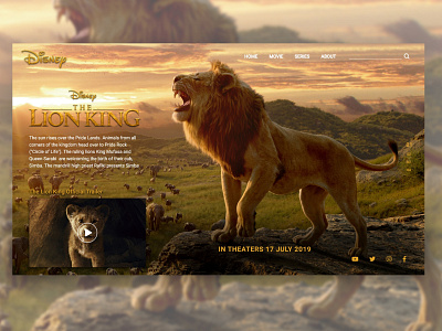 Web Design UI UX The Lion King adobexd design landing page ui uiux ux web webdesign website