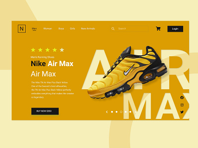 Web Design UI UX Nike adobexd design landing page ui uiux ux web webdesign website