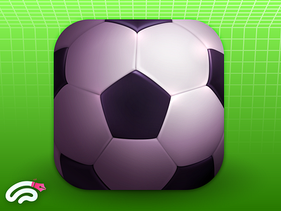 Realistic Football Game Icon