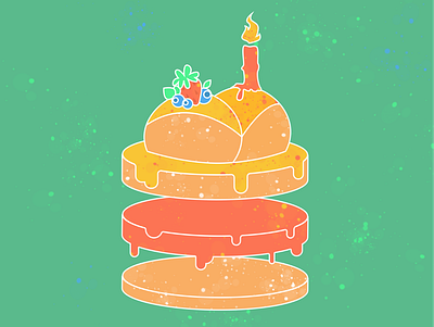 The cake is a BUTT 3d 3d art art ass birthday cake butt cake design graphic design illustration illustrator vector