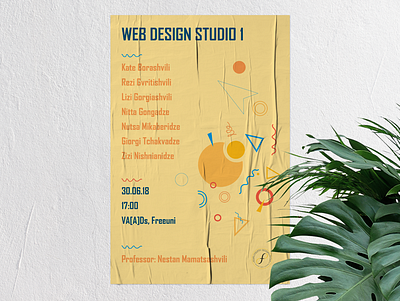 Web Design Studio Poster art design graphic design illustrator poster vector