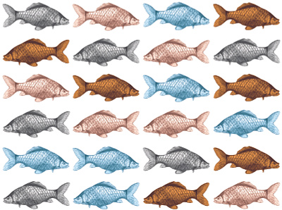 Fish pattern adobeillustator artwork branding cover design illustration mixedmedia pattern wallpaper