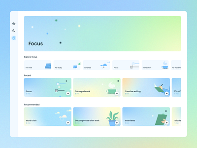 Focus💙 - colorful app design
