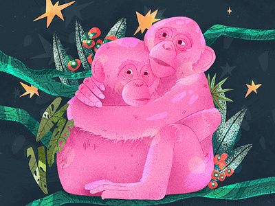 Hugging Monkeys
