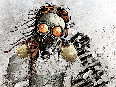 Freaks of Culture Illustration apocolyptic character comic drawing fantasy art gas mask illustration ink