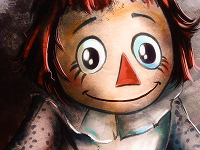 Annabelle concept painting conceptual evil doll horror illustration scary