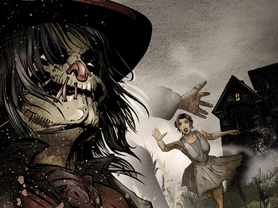 Scarecrow Album Cover album cover creepy gothic halloween horror illustration scarecrow scary