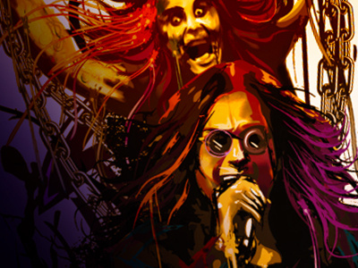 Ozzy : Madness Within heavy metal illustration ozzy osbourne painting portrait rock