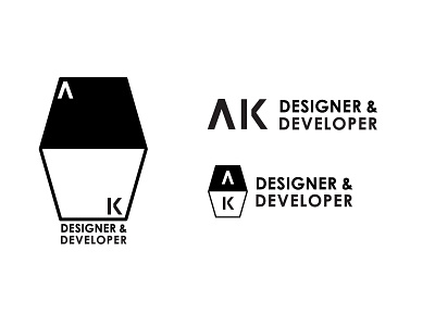 AK Logo Mark V2 austin black designer developer knight logo white