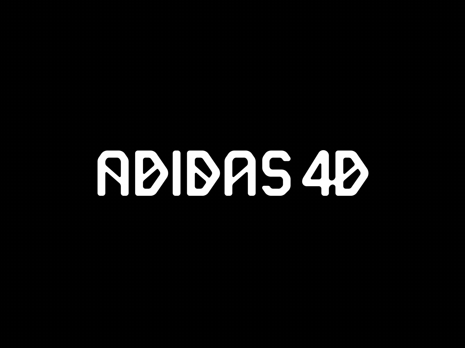 Adidas 4D - logo animation 3d adidas animated branding kinetic kinetictype logo motion typography wordmark