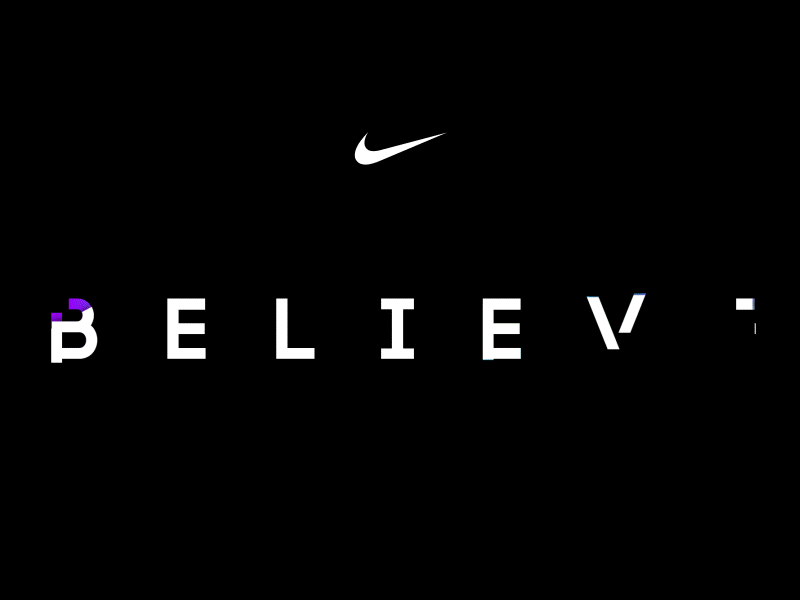 Nike - Opening Titles animation believe motion nike title typography
